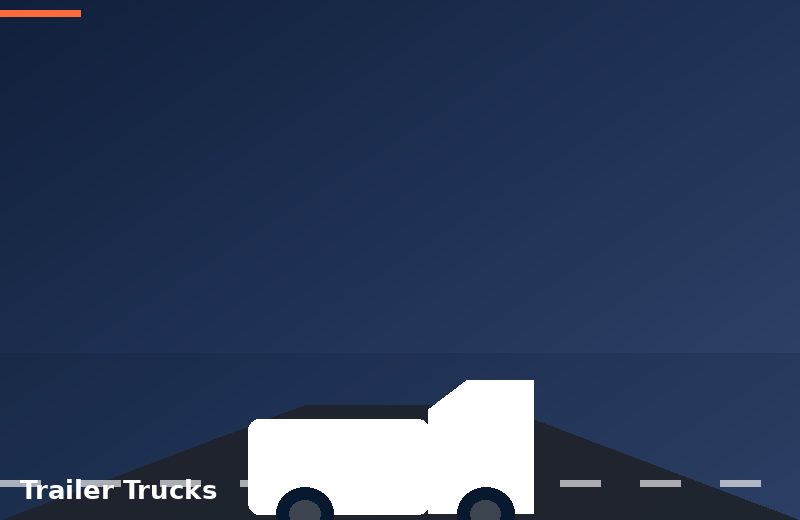 Trailer truck on a highway